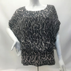 Joseph A. Black & Blush Dolman Sleeve Blouse L